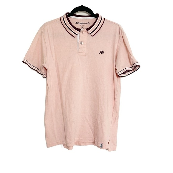AEROPOSTALE Men’s Pink Short Sleeve Cotton Polo - Small - Picture 2 of 10